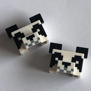LEGO panda Heads LEGO Minecraft Panda heads Panda Minecraft LEGO heads